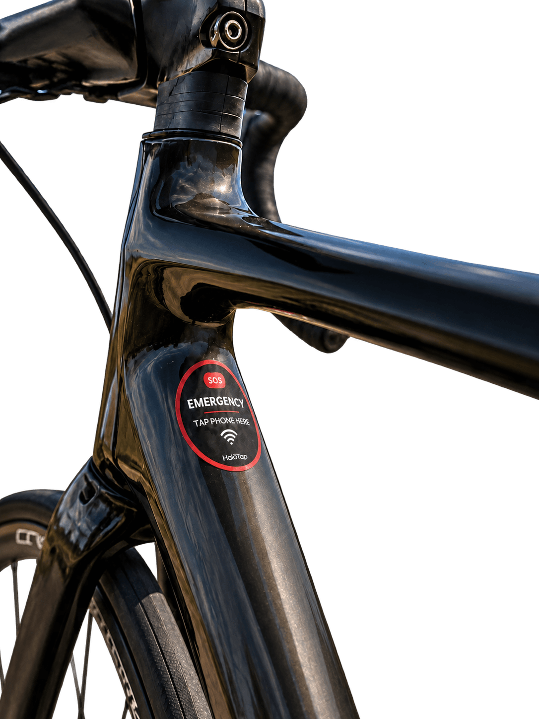 Pegatina HaloTap en tu bicicleta
